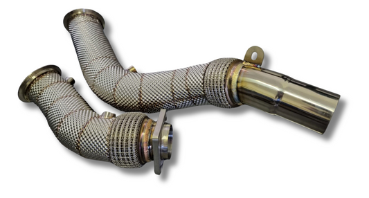 BMW F8x M2 COMPETITION, M3 and M4 S55 DECAT DOWNPIPE SET WITH HIGH HEAT INSULATION