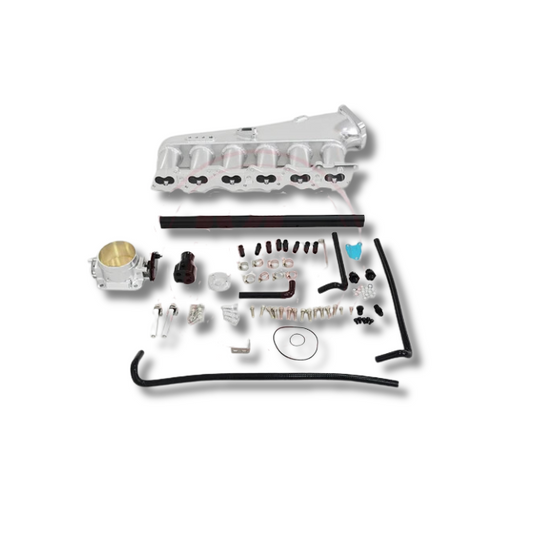 NISSAN RB25DET BULLET ALUMINIUM INTAKE MANIFOLD WITH THROTTLE BODY AND AUXILIARY FUEL RAIL