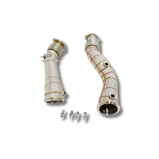 BMW S58 X3M / X4M RACE DECAT DOWNPIPE SET (2019+) WITH HEAT SHIELDING